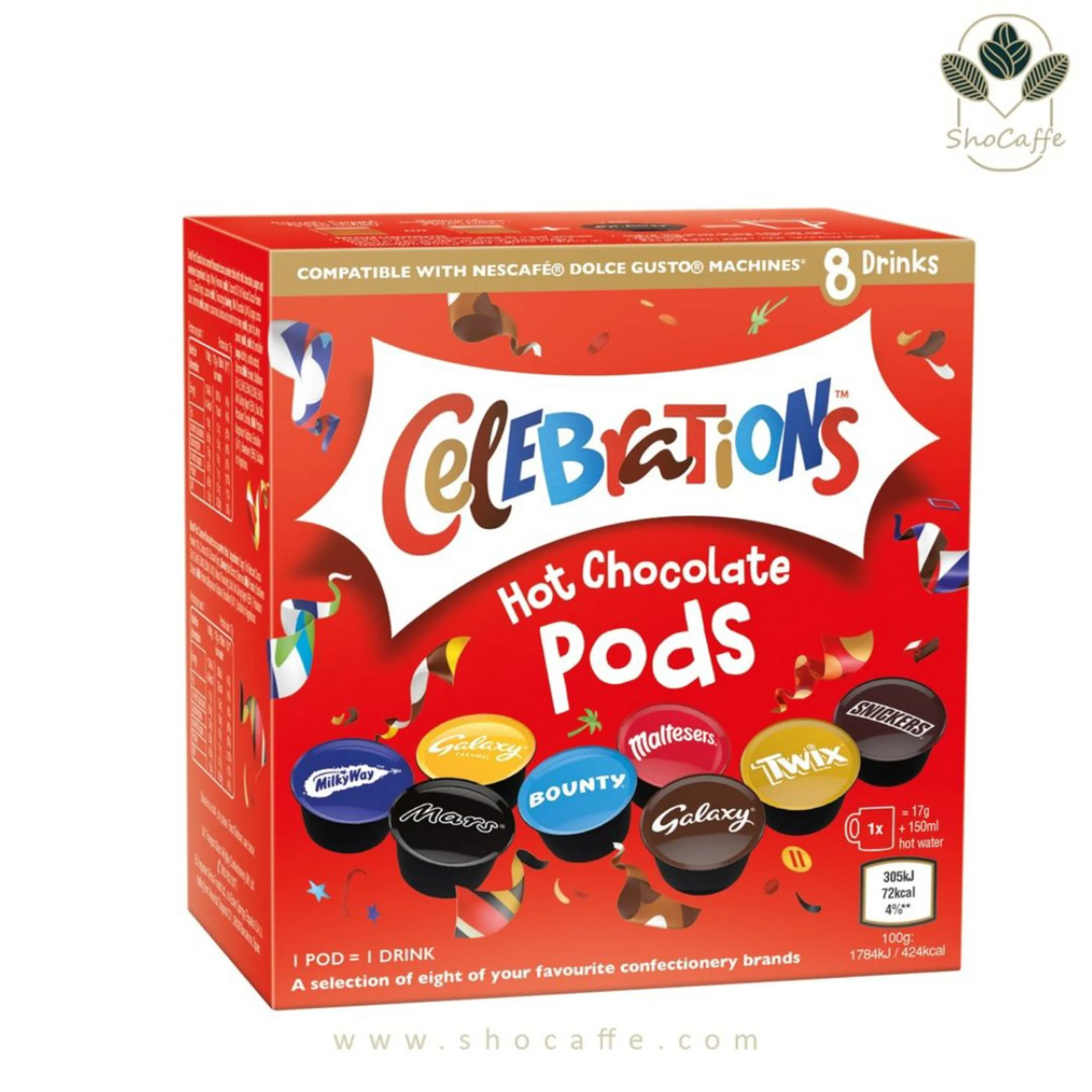 کپسول قهوه دولچه گوستو هات چاکلت مدل سلبریشن Celebration